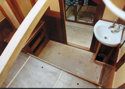 Sink in cabin
